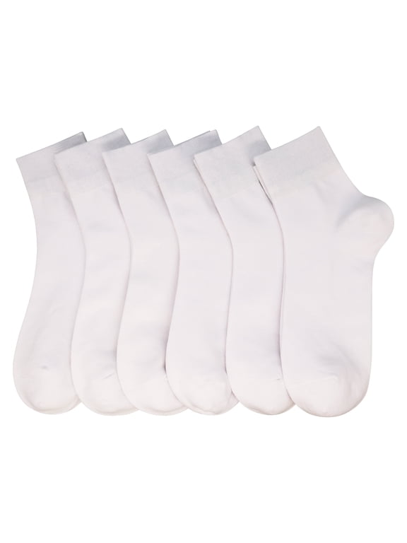 Women's Cotton Casual Socks, 6-Pack, Breathable, Soft, Comfort Ankle