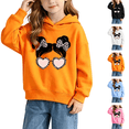 thumbnail image 1 of Sakuulaan Girls Hoodie Kids Graphic Long Sleeve Pullover Sweatshirt Size 5-6, 1 of 7