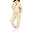 thumbnail image 1 of Sakuulaan Kids 2‑Piece Tracksuit Set, Full‑Zip Hooded Jacket and Jogger Pants, Soft Polyester Casual Outfit for Girls 2‑14 Years, 1 of 7