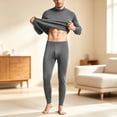 thumbnail image 1 of Sakuulaan Men's Thermal Underwear Set, Winter Warm Top and Bottom with Fleece Lined, 1 of 6