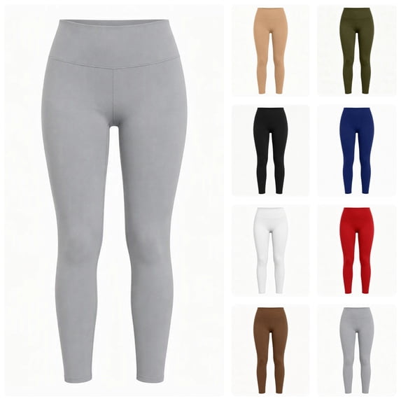 Sakuulaan Plus Size Thermal Leggings for Women Winter Warm Soft Pants High Waist Bottom Soft Casual Yoga Trousers
