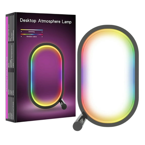 Sal-053 Wifi & Ble Dual-Mode Creative Desk Lamp, Rgb Colorful Ambient Light For Gaming Desktop, Smart Remote Control Led Table Lamp For Room Decor