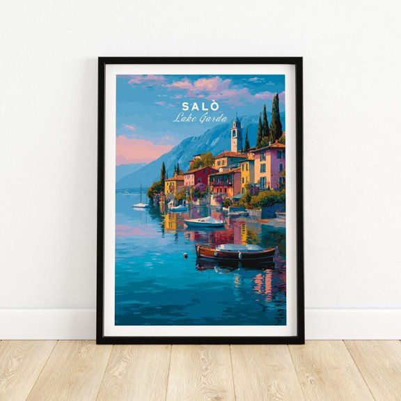 Salò Italy Print Garda Travel Wall Art