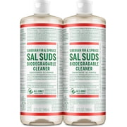 - Sal Suds Biodegradable Cleaner 32oz, 2-Pack - Concentrated Purpose Cleaning Solution & Mop Soap, For Floors, Laundry & Dishes - Formula Made with -Based Surfactants