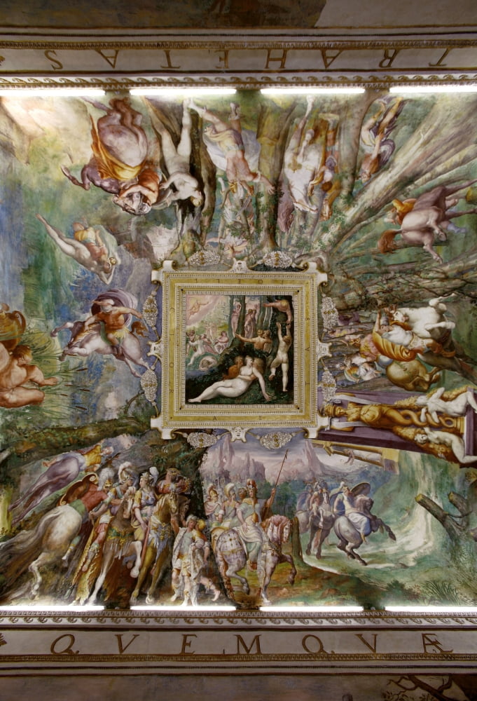 Sala Dellaetas Felicior Or Room Of The Kiss Frescos Of The Vault Canvas Art - (18 x 24)
