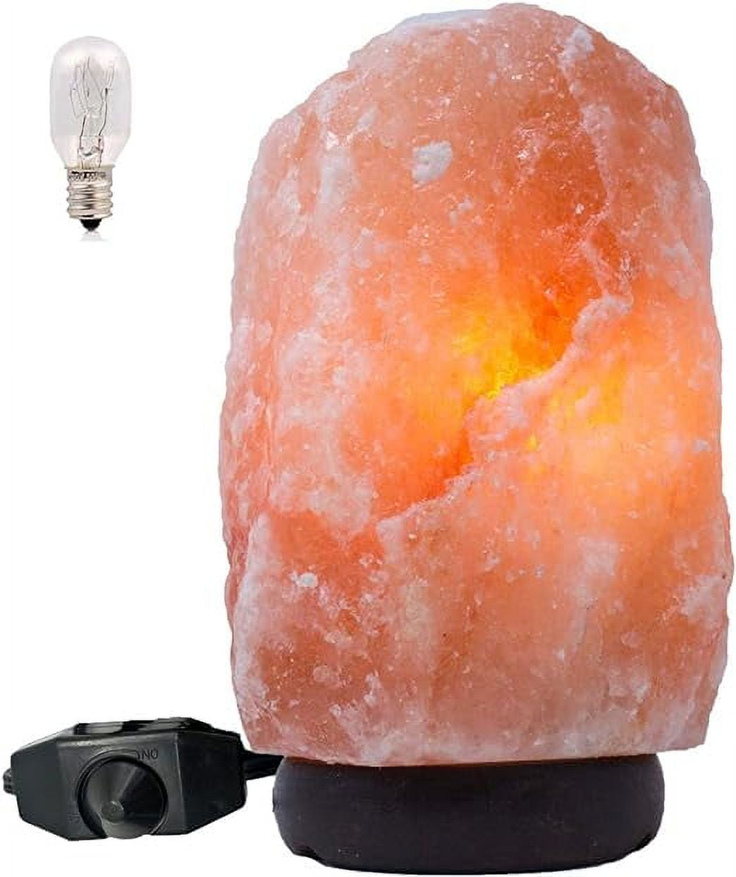 Salacia Himalayan Salt Lamp with Wooden Base, Dimmer Switch and 6-ft Cord | Rock of Gibraltar