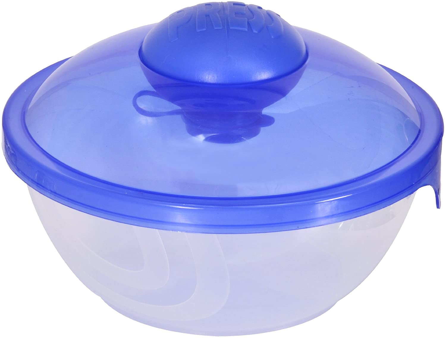 Palm Salad Bowl With Lid Blue