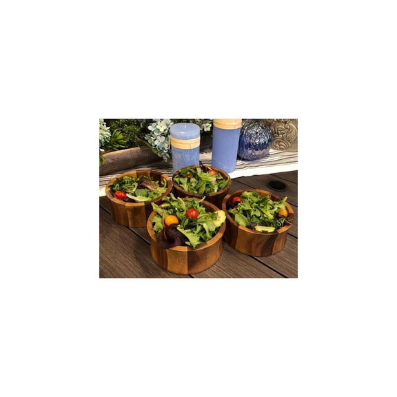 Salad Bowls Set of 4 - Decorative Individual Serving Bowls - Vintage Style Dinnerware
