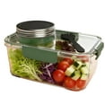 thumbnail image 1 of Salad Container with Leak-Proof Lid, Removable Reusable Lunch Box Container, for Meal Prep & Food Storage (Green), 1 of 7