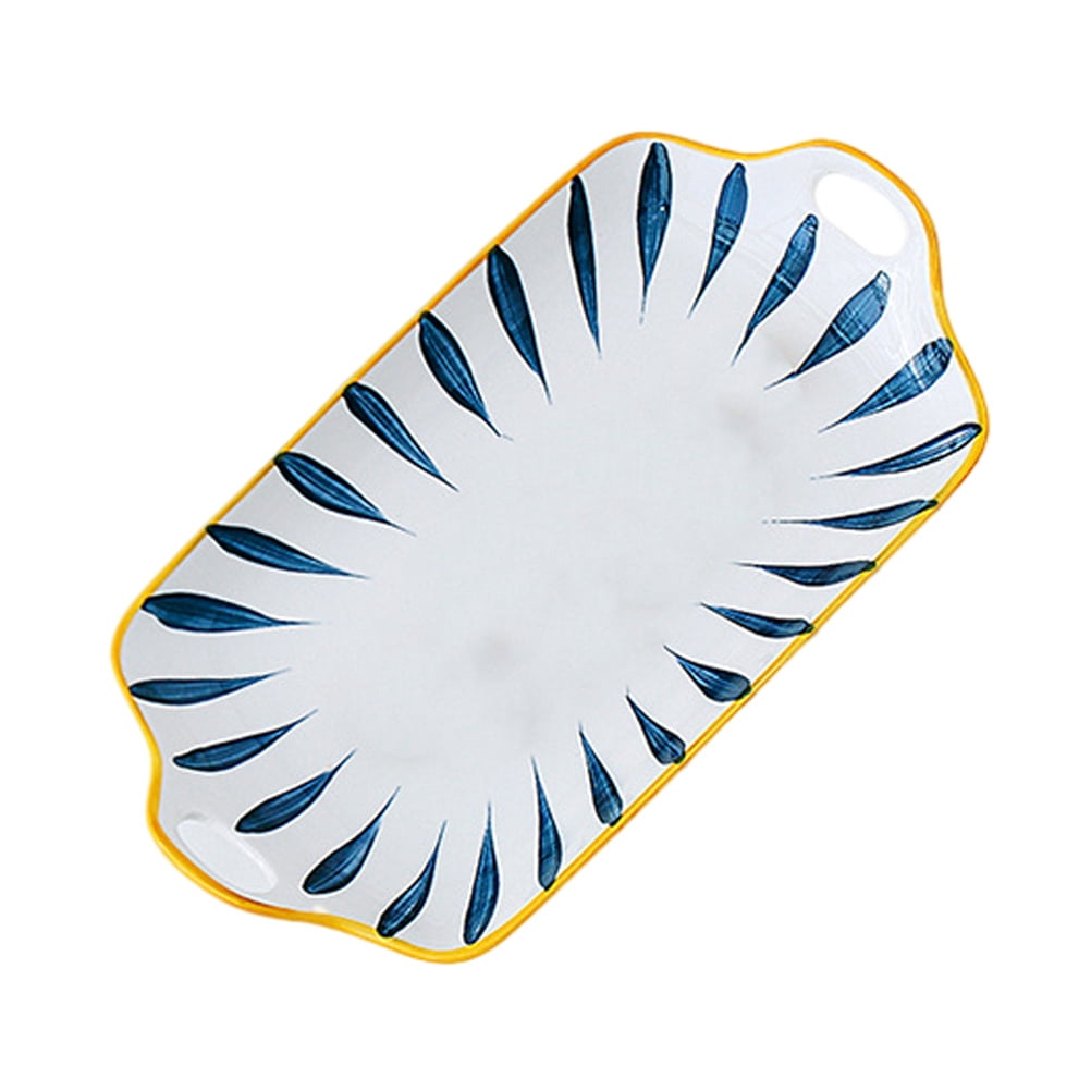 Salad Containers Round Serving Platter Dessert Plate Porcelain Fruit