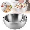 thumbnail image 1 of Salad & Dipping Bowl,304 Stainless Steel Insulated Bowl Dual-Layer Temperature Control, Suitable,70 oz, 7.87"×3.54",1PC, 1 of 7