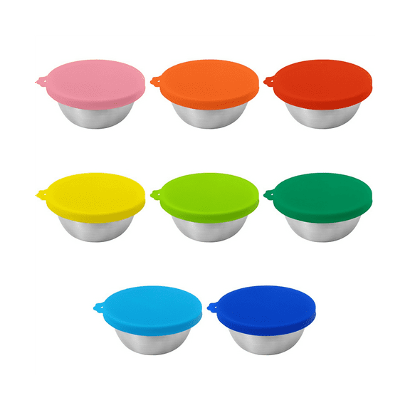 Salad Dressing Containers,2.4Oz Small Condiment Containers with Lids, Condiment Cup Dipping Sauce Cups Container 8Pcs