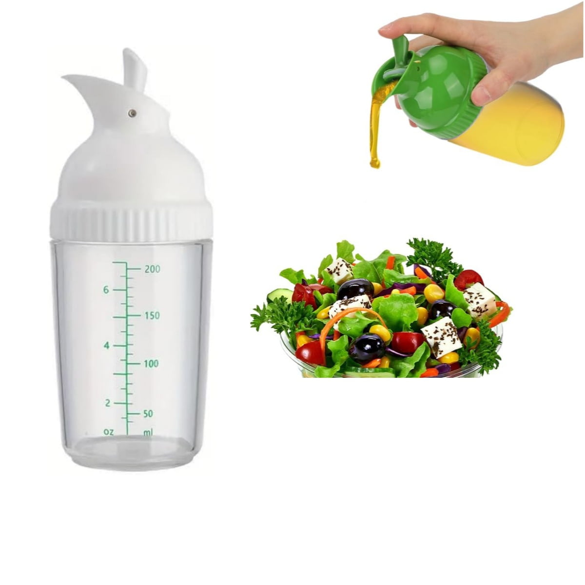 Salad Dressing Shaker, BPA Free Salad Dressing Mixer Bottle