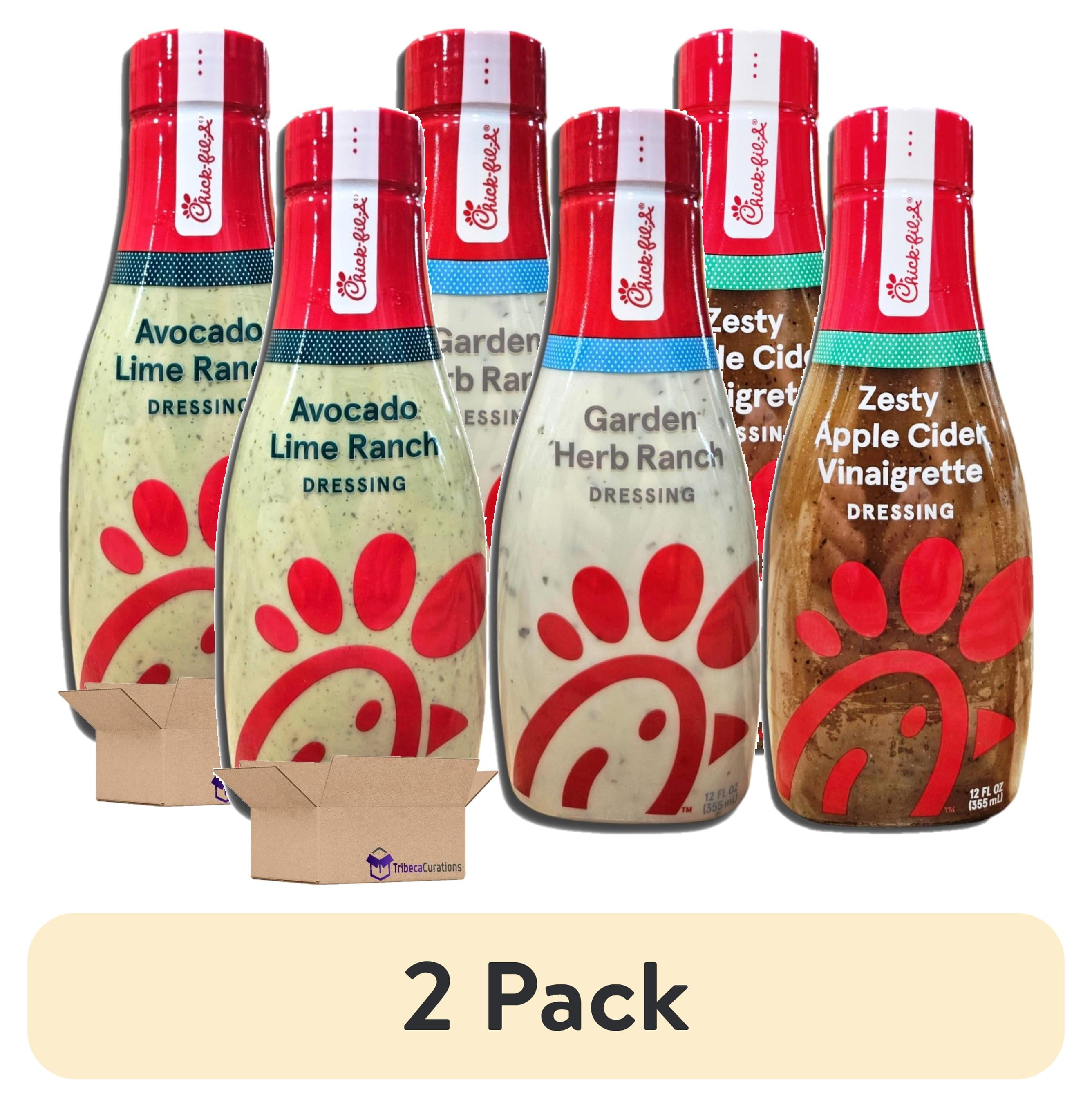 (2 pack) Chic Fil A Salad Dressing Variety Pack Avocado Lime Ranch