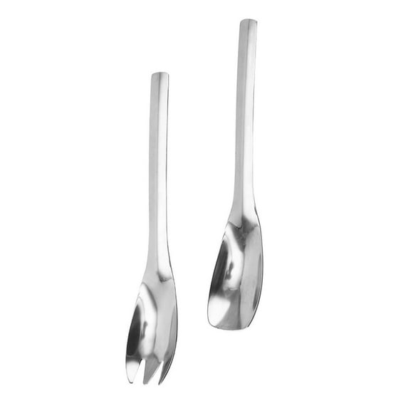 Stainless Steel Salad Flatware Set with Serving Spoons - Kitchen Accessories for Serving and Tossing Salads