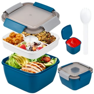 FORZAROCKET Bento Lunch Box Salad 57-Oz Leakproof 4 Compartment Tray For  Toppings Salad Lunch Containers For Adults 3-Oz Leak Proof Salad Dressing  Container Spork & Knife BPA-Free - Yahoo Shopping