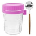 thumbnail image 1 of Salad Mason Jars Sealed Container Breakfast Cup Oatmeal Yogurt Purple, 1 of 6