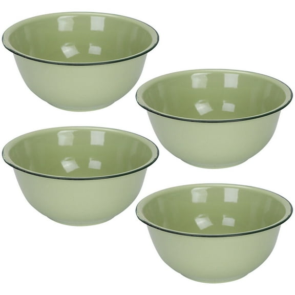 Salad Mixing Basin Enamelware Bowl Gsi Camping Cookware Bowls with Lids Soup 4 Pcs