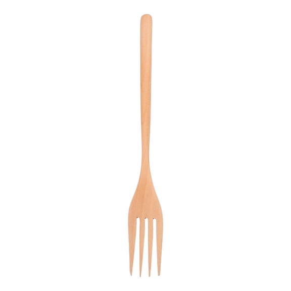 TABLZONE Cutlery Forks Salad Mixing Fork Brown Wood 1Pcs 8.9X1X0.4In Long Handle