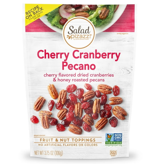 Salad Pizazz! Cherry Cranberry Pecano Fruit & Nut Topping, 3.75 oz Bag