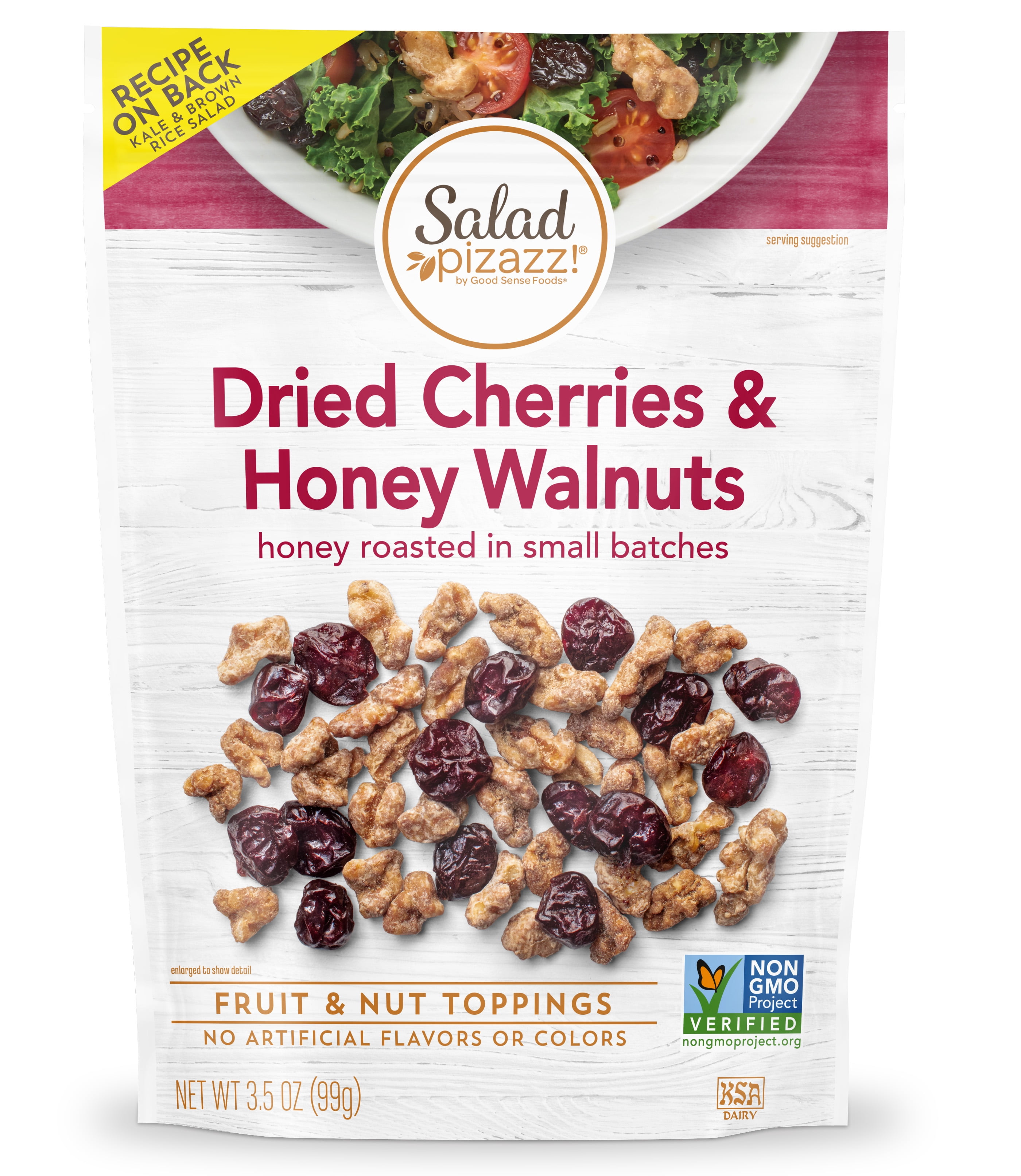 Salad Pizazz! Dried Cherries and Honey Walnuts Fruit & Nut Topping, 3.5 oz Bag