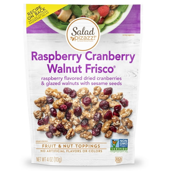 Salad Pizazz Raspberry Cranberry Walnut Frisco Fruit & Nut Topping, 4 oz