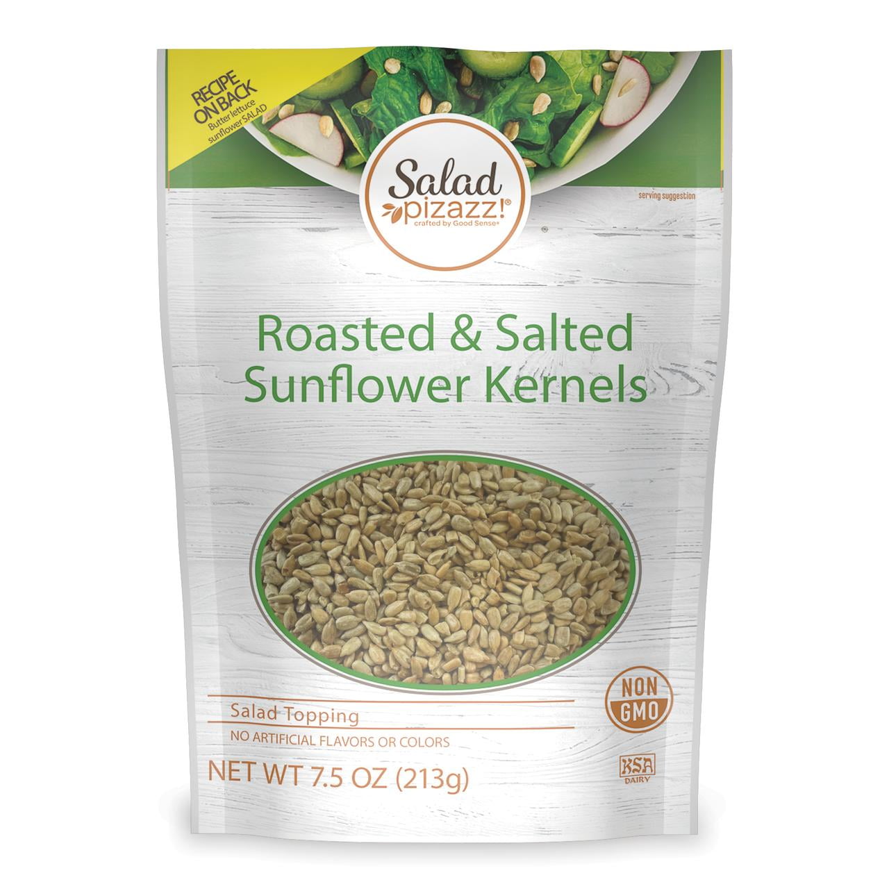 Salad Pizazz! Roasted & Salted Sunflower Kernels, 7.5 oz Bag