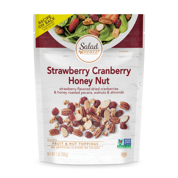 Salad Pizazz! Strawberry Cranberry Honey Nut Salad Topper, 7.0 oz Bag