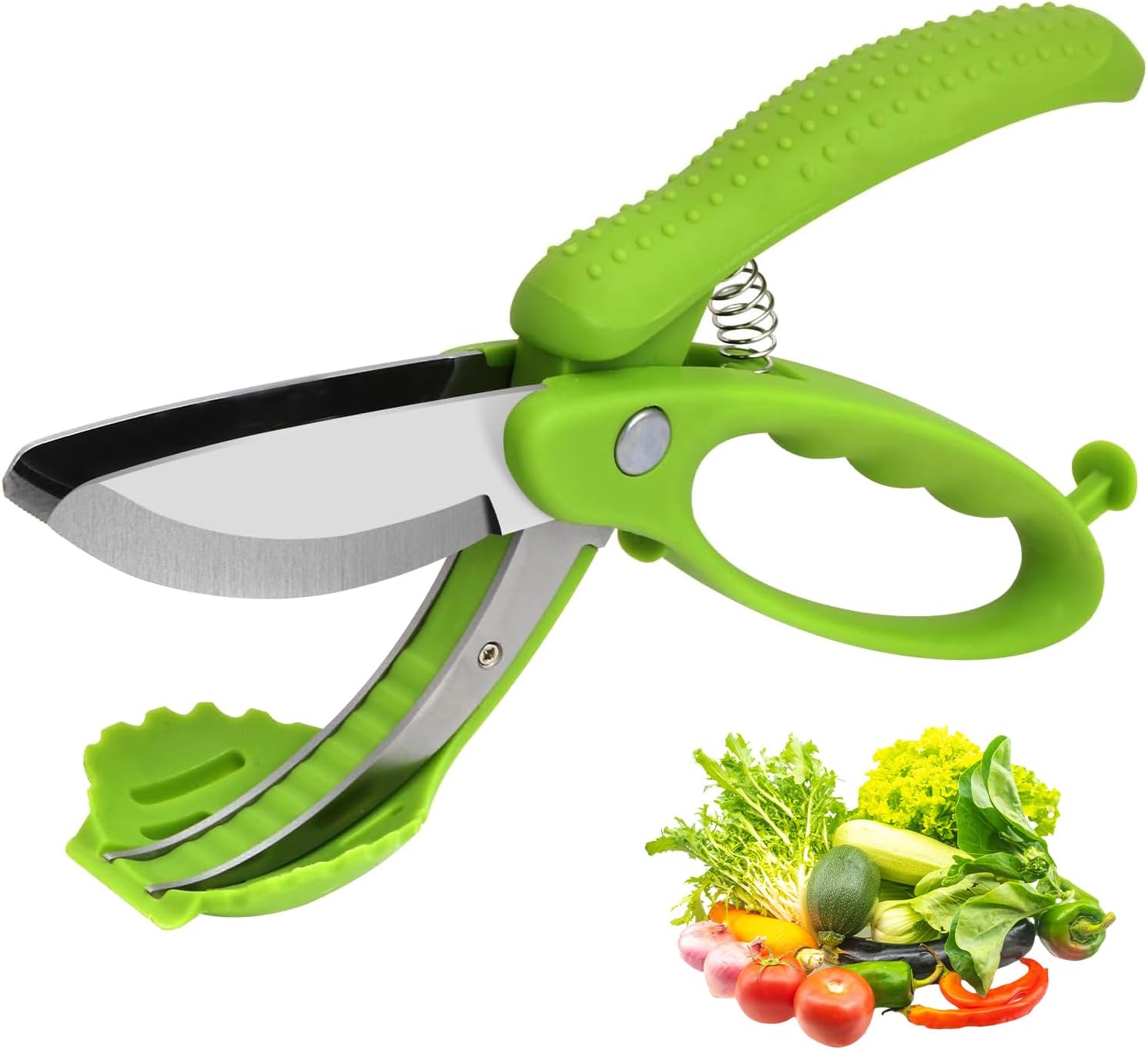 Salad Scissors Efficient Kitchen Helper Double Blade Salad Chopper