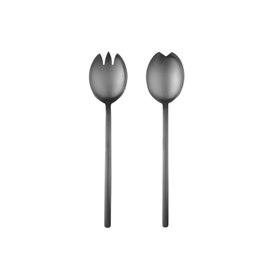 Salad Servers (Fork and Spoon) DUE ICE ORO NERO