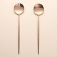 thumbnail image 1 of Salad Servers,Spoon and Fork Set 11.41 inch,18/10 Stainless Steel Salad Serving Titanium Plating (Rose gold), 1 of 17