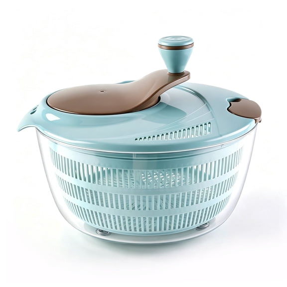 punada Salad Spinner with Double Drainage Holes, 4.2 Quart Salad Dryer with Non-Slip Base & Crank for Washing, Spinning, Vegetable Fruit Washer