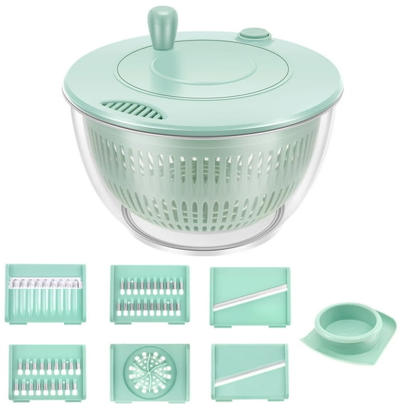 Salad Spinner with 6 Blades Multifunctional Vegetables Fruits Wash Bowl Efficient Lettuce Spinner Practical Lettuce Washer Bowl for Salad Preparation Food Washing