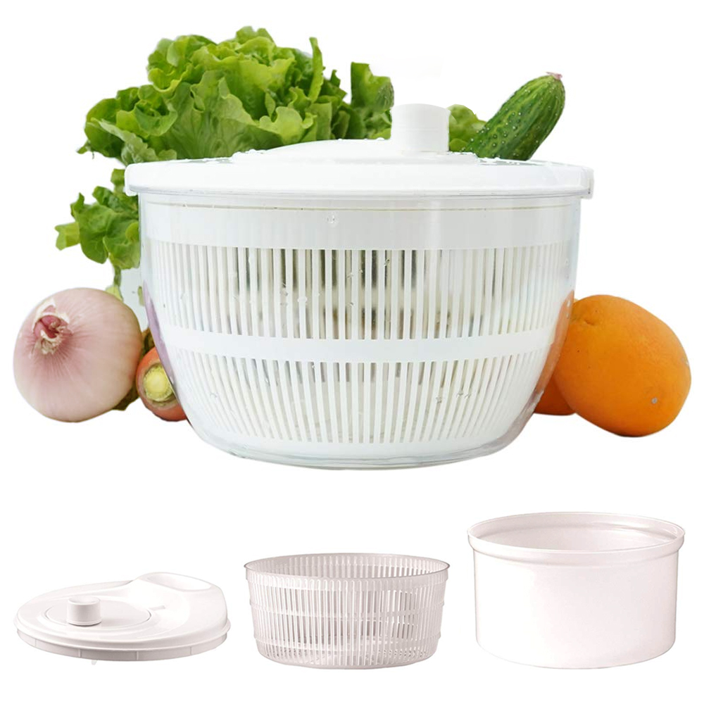 Salad Spinner Lettuce Dryer Vegetable Pouring Spout Serving Draining Bowl Washer - image 1 of 4