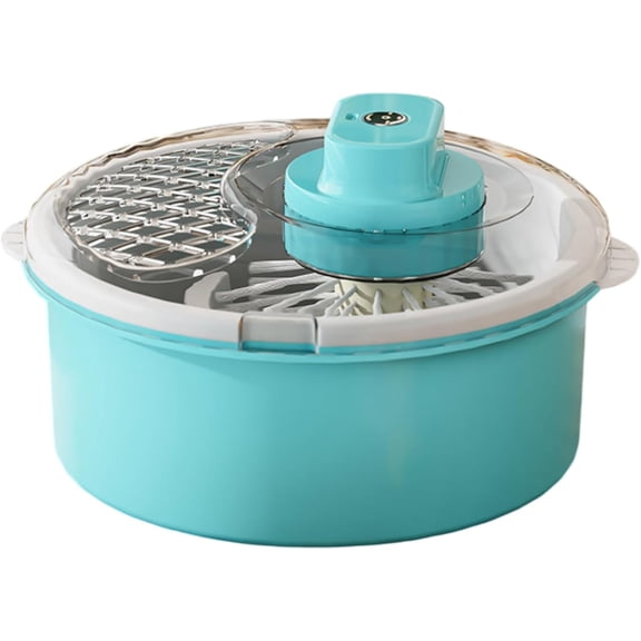 Salad Spinner and Produce Washer, Multifunctional Vegetable Dryer, Electric Lettuce Spinner with Non-Slip Base, Fruit and Veggie Cleaner for Kitchen Prep (QJXZQ-01)