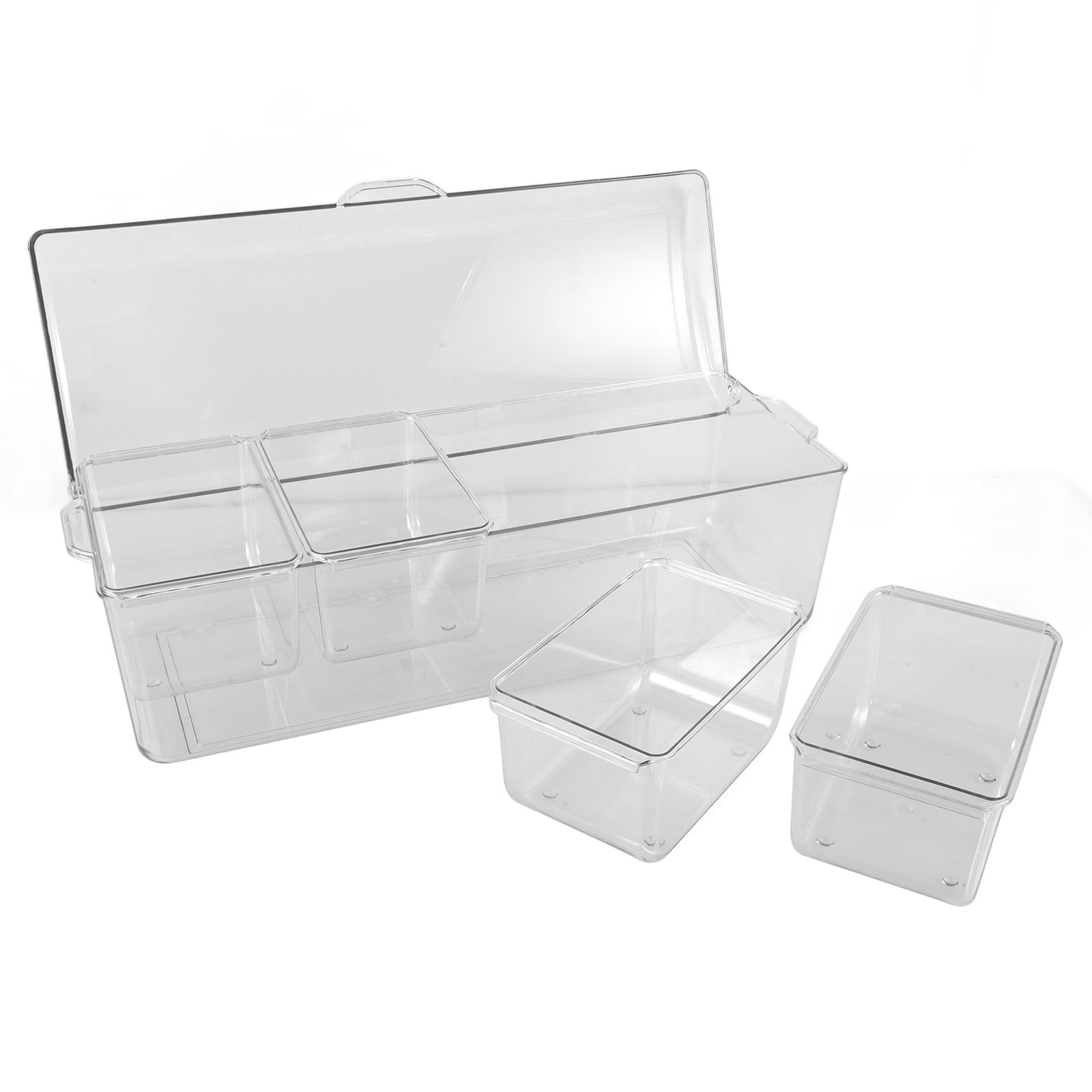 Salad Storage Box Salad Bar Containers for Fridge Salad Bar Garnish Serving Platter Condiment Holder