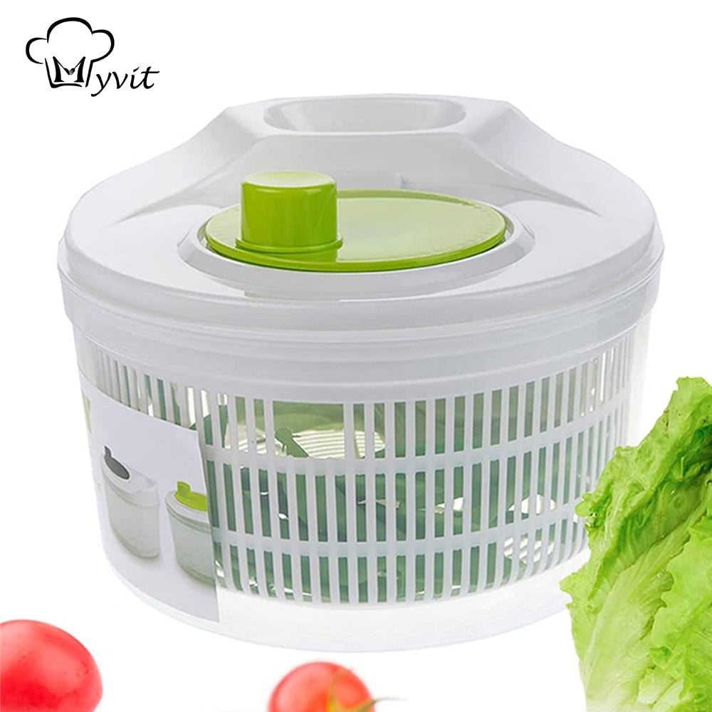 Salad Vegetable Spin Dryer,Rotary Veggie Washer Drainer with Bowl and