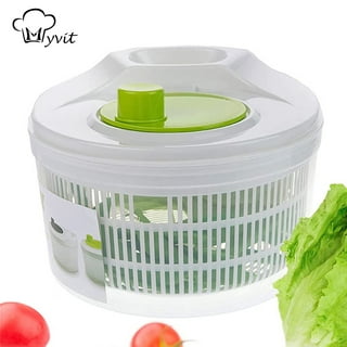 WZCPCV Salad Spinner,Lettuce Spinner Non Slip Salad Tosser,Stainless Steel  Salad Spinner Bowl,Salad Dryer,Quick Dehydration Salad Washer by Easy