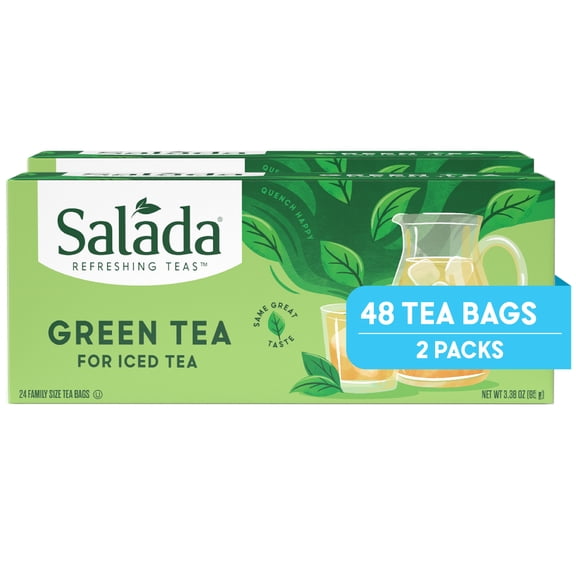 Salada Green Iced Tea, 24 Family Sized Tea Bags (Pack of 2)