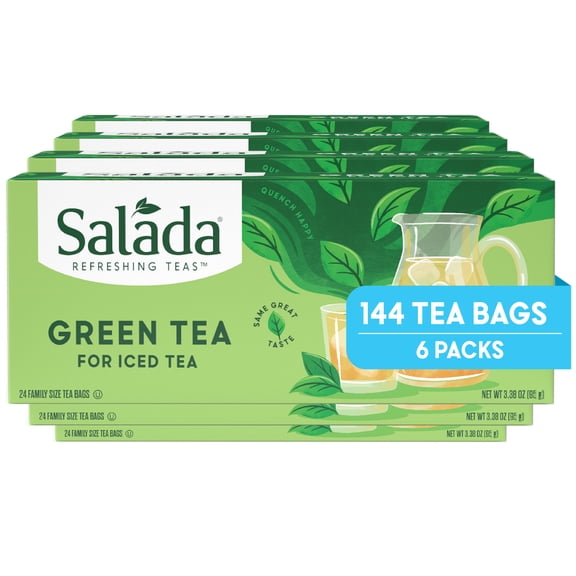 Salada Green Iced Tea, 24 Family Sized Tea Bags (Pack of 6)