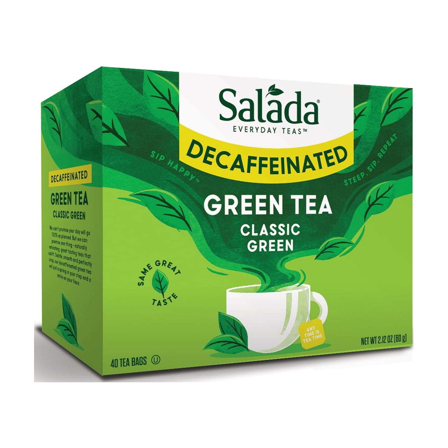 Salada Green Tea Naturally Decaffeinated with 40 Individually Wrapped