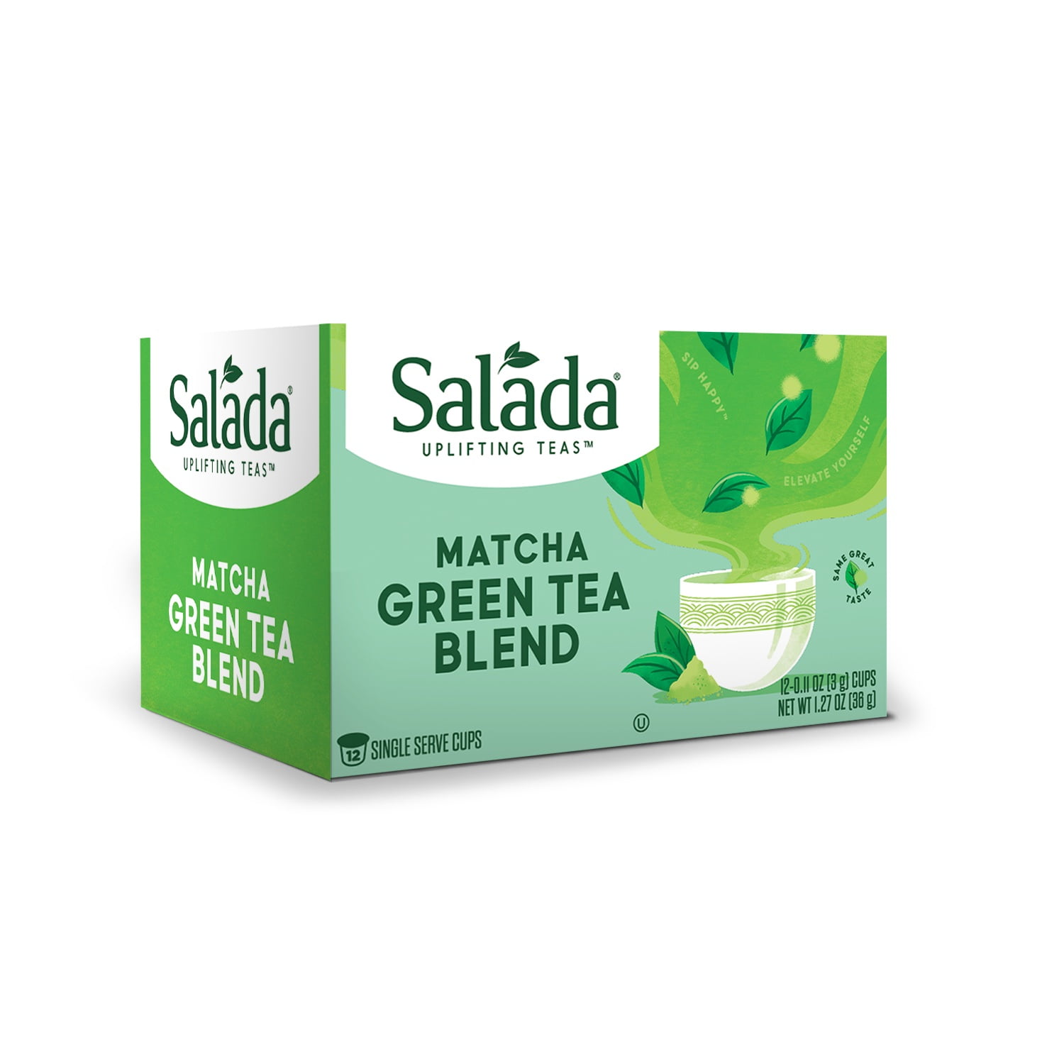 Salada Matcha Green Tea Blend with 12 Single Serve KCups Contains