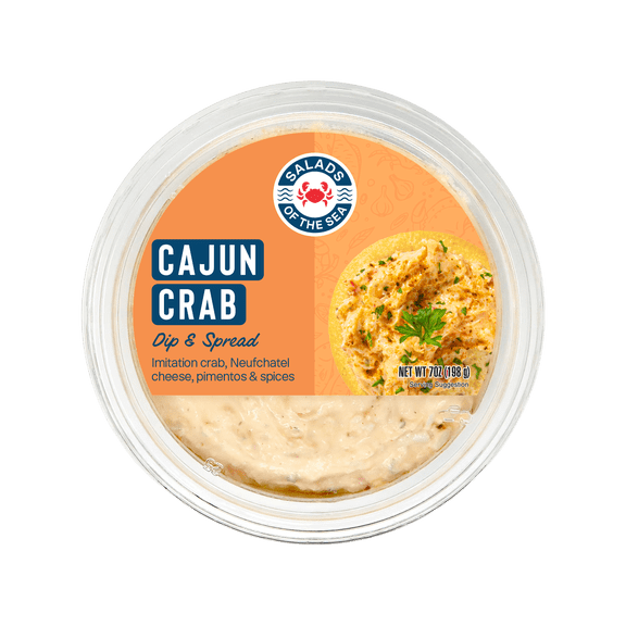 Salads of the Sea Cajun Crab Dip, Fish Dip, 7 oz, Refrigerated, No Allergen-Free Claims Apply