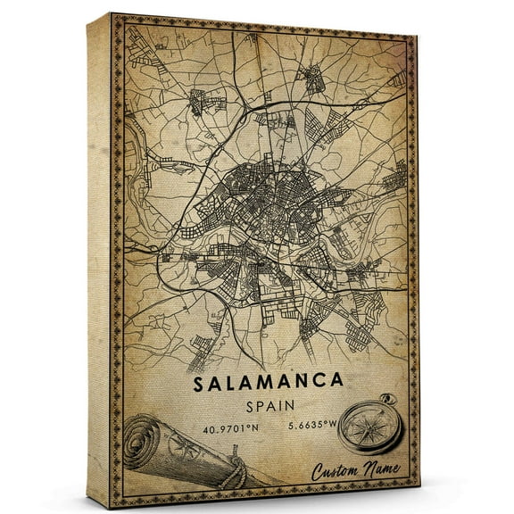 Salamanca Map Poster, Spain Map Art Poster, Canvas, Salamanca Map City vintage Poster, Street Map Artwork Poster, Salamanca Map Canvas - 89AZ961