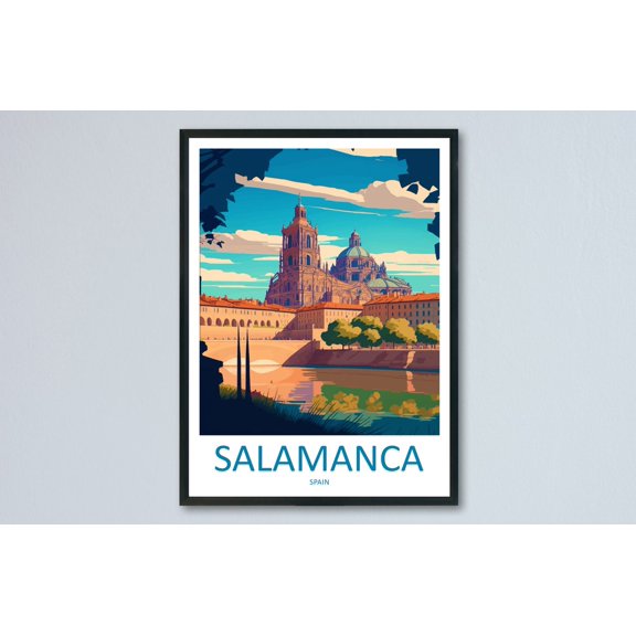 Salamanca Travel Spain Portrait Decor Unframed Paper Print