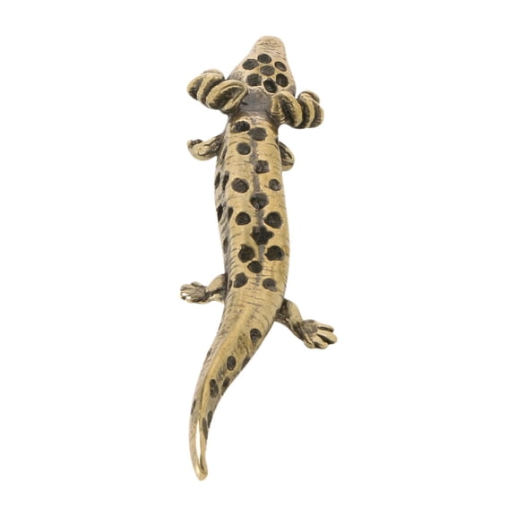 Salamander Brass Figurine Tabletop Ornament Animal Sculpture Collectible Vintage Style Tea Room Decor