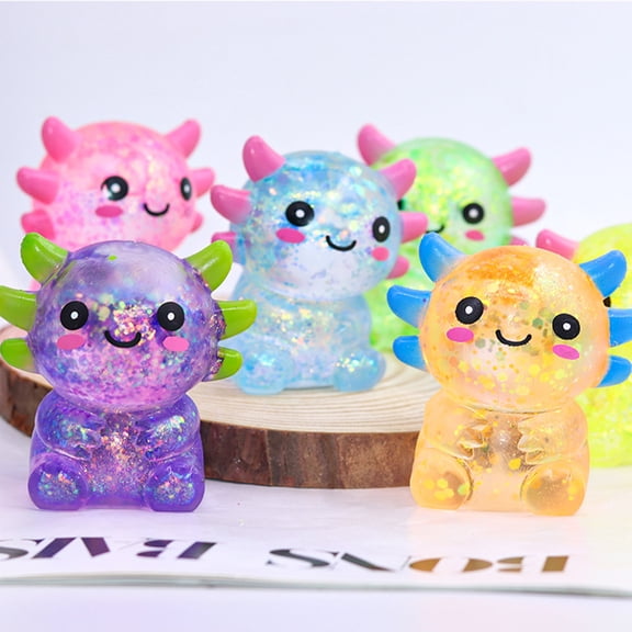Salamander Sequin Squeeze And Play Stress-Relieving Toy Glitter Sensory Fidget For Anxiety Relief Portable
