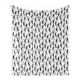 thumbnail image 1 of Salamander Soft Flannel Fleece Throw Blanket, Monochrome Illustration of Repeating Crawling Wildlife Animal, Cozy Plush for Indoor and Outdoor Use, 70" x 90", Charcoal Grey White, by Ambesonne, 1 of 5
