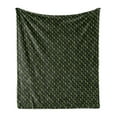 thumbnail image 1 of Salamander Soft Flannel Fleece Throw Blanket, Repeating Continuous Print of Wildlife Organisms Reptiles, Cozy Plush for Indoor and Outdoor Use, 70" x 90", Olive Green and Charcoal Grey, by Ambesonne, 1 of 5