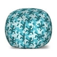 thumbnail image 1 of Salamander Storage Toy Bag Chair, Monochromatic Design of Reptile Animal Forms Repetitive Design, Stuffed Animal Organizer Washable Bag, Small Size, Petrol Blue and Sky Blue, by Ambesonne, 1 of 3